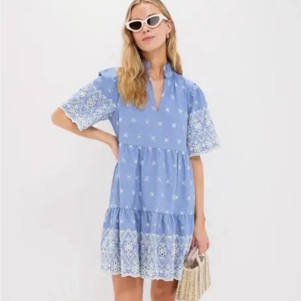 Tuckernuck chambray embroidered Crawford dress